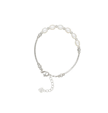 White Pearl Bracelet | Eternal Elegance - Pearl Strand Bracelet