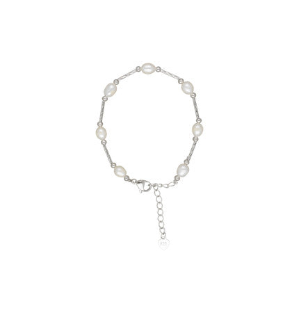 White Oval Pearl Bracelet | Pure Radiance - White Pearl Bracelet