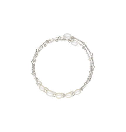 White Pearl Bracelet | Opulent Elegance - Pearl Bracelet