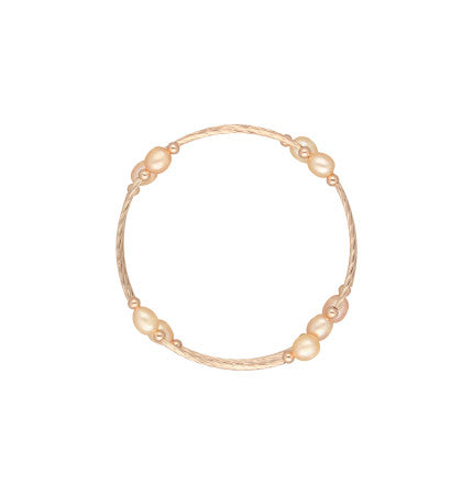 Peach Pearl Bracelet | Lustrous Pearl Elegance Bracelet