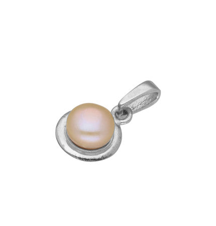 Peach Pearl Pendant | Peach Serenade - Silver Pearl Pendant