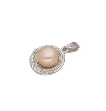 Peach Blossom Pearl Pendant | Peach Blossom - Silver Pearl Pendant