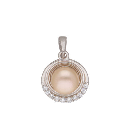 Peach Blossom Pearl Pendant | Peach Blossom - Silver Pearl Pendant