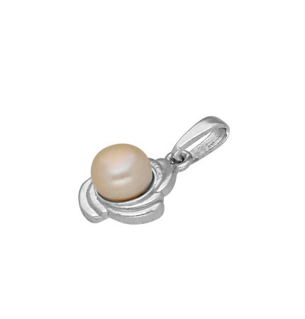 Freshwater Pearl Pendant | Peach Radiance - Silver Pearl Pendant