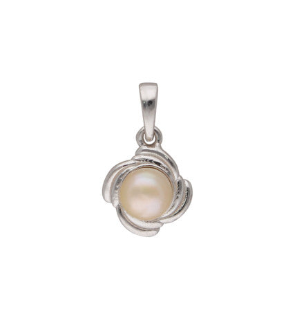 Freshwater Pearl Pendant | Peach Radiance - Silver Pearl Pendant