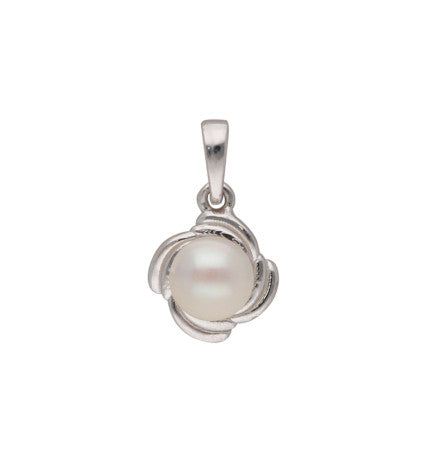 White Pearl Pendant - 92.5 Sterling Silver | Divine Elegance - Silver Designer Pearl Pendant