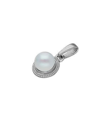 White Pearl Sterling Silver Pendant | Pure Opulence - Silver Designer Pearl Pendant