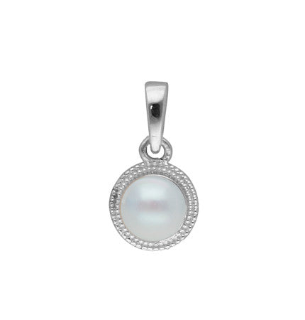 White Pearl Sterling Silver Pendant | Pure Opulence - Silver Designer Pearl Pendant
