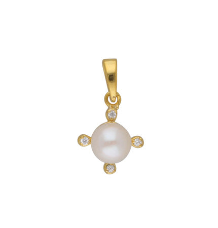 White Pearl Pendant - Sterling Silver, 4-5 MM Pearls, AA Grade Quality | Eternal Beauty - Silver Simple Pearl Pendant