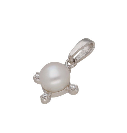 Sterling Silver Pearl Pendant | Pure Radiance - Silver Simple Pearl Pendant