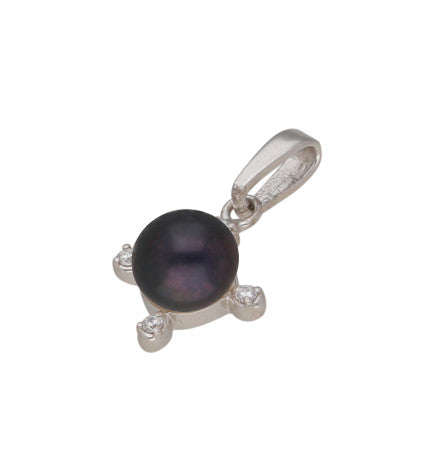 Gray Pearl Pendant with Sterling Silver | Timeless Chic - Silver Designer Pearl Pendant