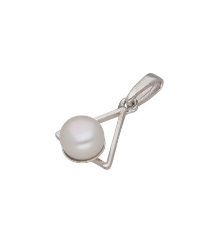 White Freshwater Pearl Pendant | Eternal Elegance - Silver Designer Pearl Pendant