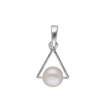 White Freshwater Pearl Pendant | Eternal Elegance - Silver Designer Pearl Pendant