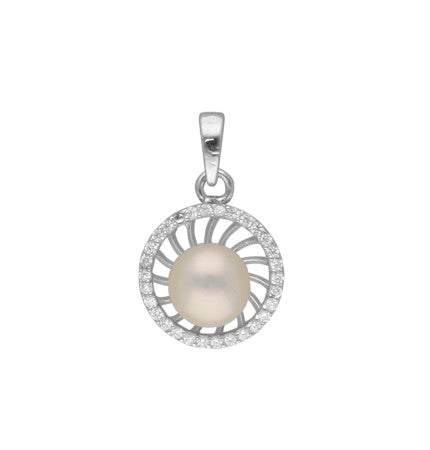 925 Sterling Silver Pearl Pendant | Ethereal Elegance - Silver Pearl Pendant