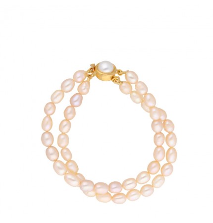 Pink Oval Pearl Bracelet | Blush Harmony Pearl Bracelet
