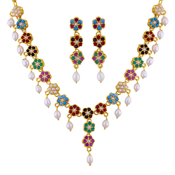 Multi-Stone Necklace Set | Radiant Multi-Stone Necklace Set