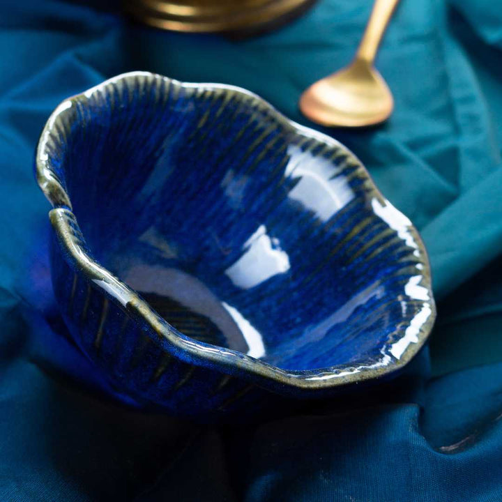 Handmade Ceramic Stoneware Dinner Set | Handmade Ceramic Dinner Set of 12pcs - Blue Lotus