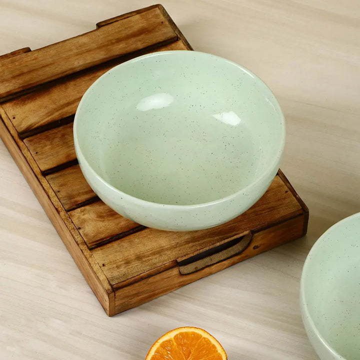 Green Ceramic Serving Bowl - 2 Sizes | Handmade Ceramic Large Serving Bowl - Green