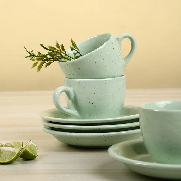 Ceramic Tea Set & Cup & Saucer | Ceramic Tea Set & Cup & Saucer - lemon Green