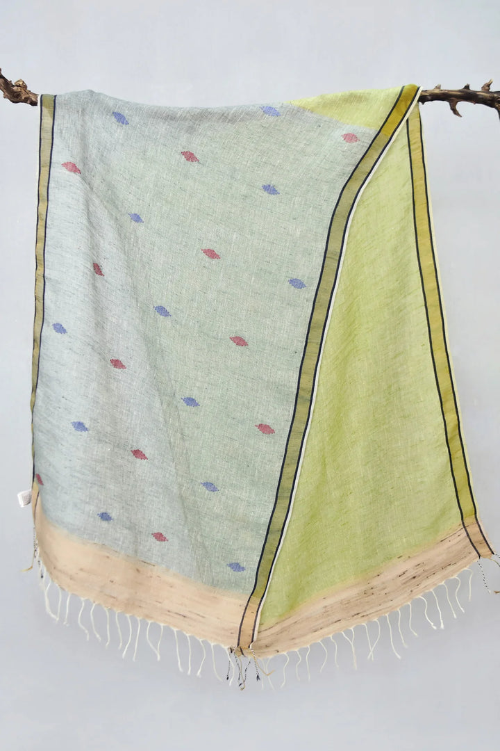 Pretence Handwoven Linen Stole | Pretence Handwoven Linen Stole - Multi Color