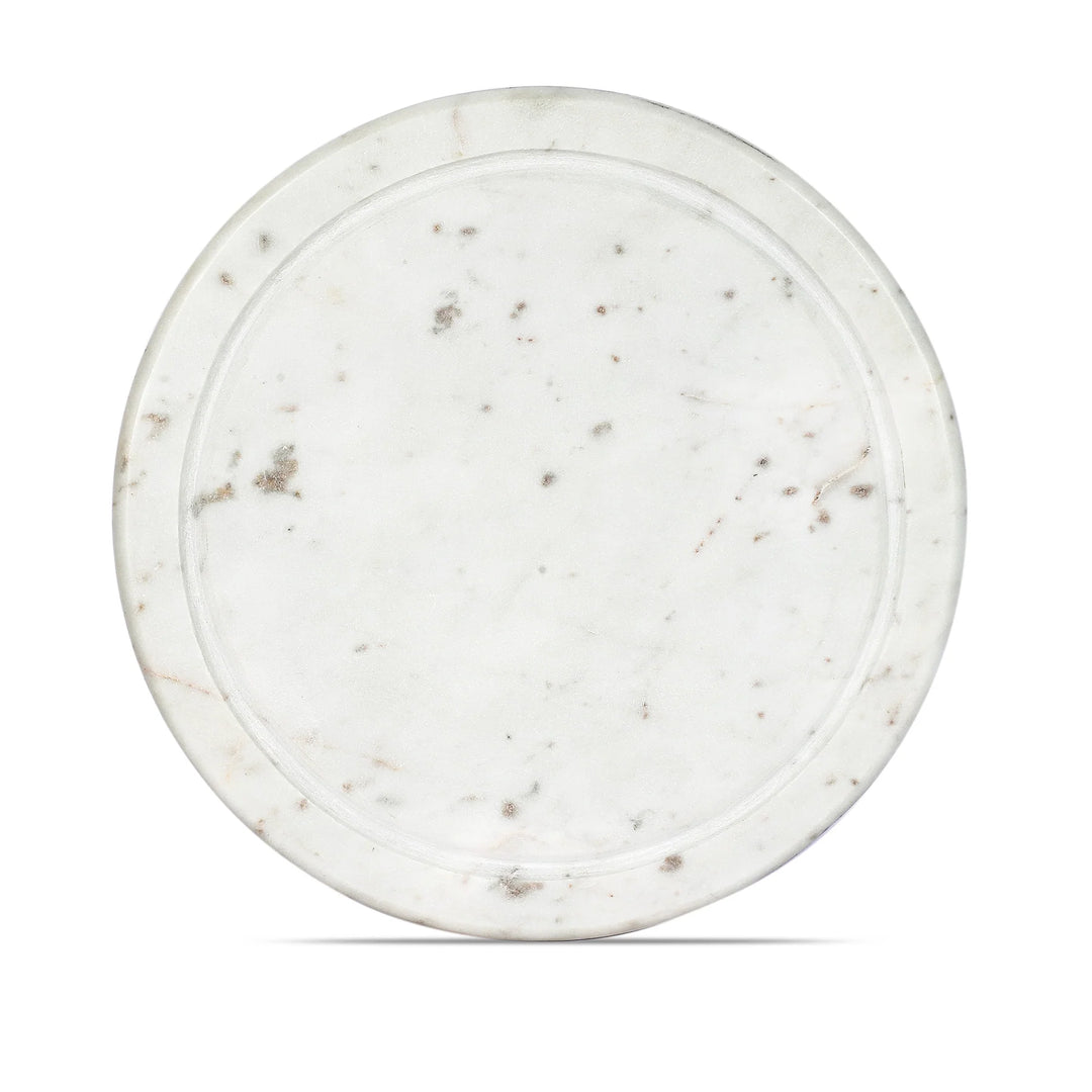 Circular Serving Board with Glass Cover Set of 2 | Exclusive Circular Serving Board with Glass Cover Set of 2