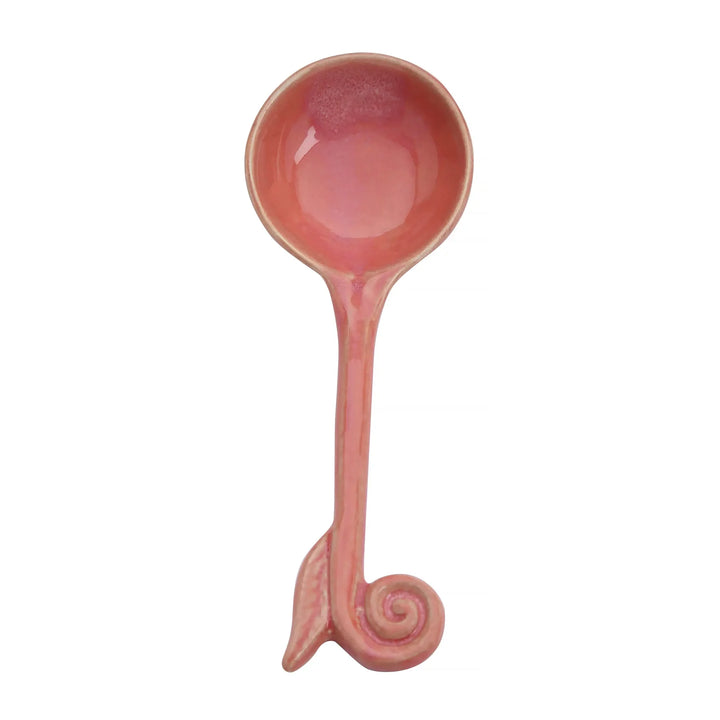 Ceramic Spoon Set - Set of 6 - Sunset Pink | Premium Art Ceramic Spoon Set of 6 - Sunset Pink