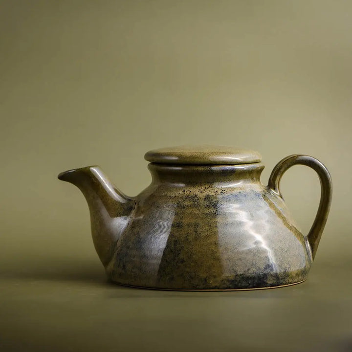 Green Ceramic Tea set of 13 Pcs | Premium 6" Ceramic Tea set of 13 Pcs - Sage Green