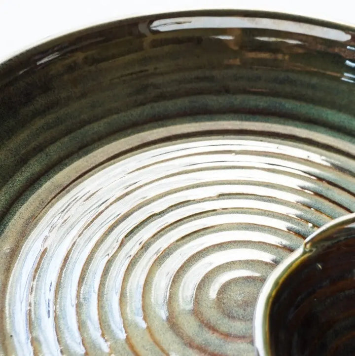 Handmade Ceramic Chip & Dip Platter - Sea Green | Handmade Ceramic Chip & Dip Platter - Sea Green