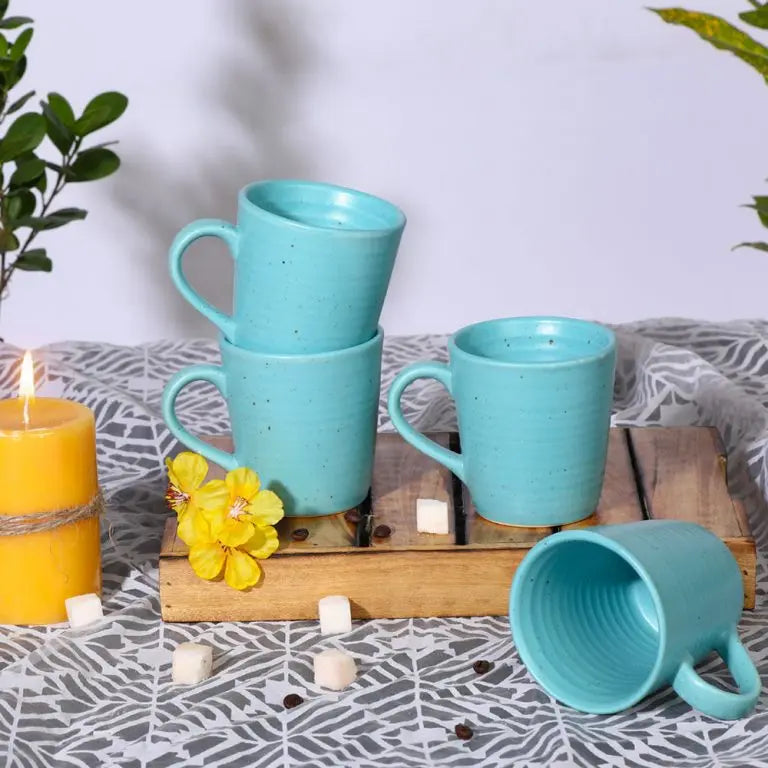 Blue Ceramic Coffee Mugs | Matte Ceramic Coffee Mugs - Sky Blue