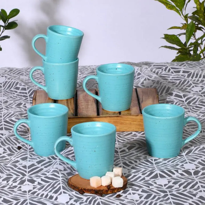 Blue Ceramic Coffee Mugs | Matte Ceramic Coffee Mugs - Sky Blue