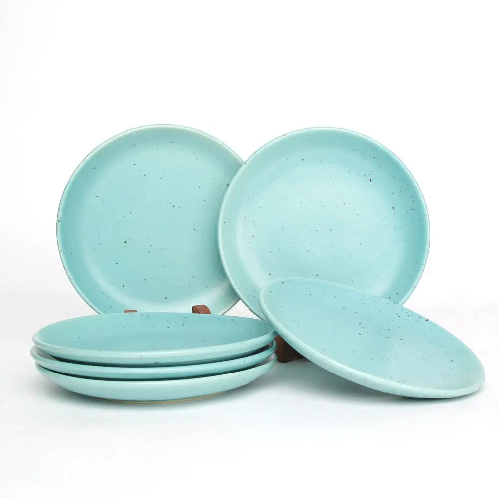 Ceramic Dinner Plate | Handmade Ceramic Dinner Plate Set - Sky Blue