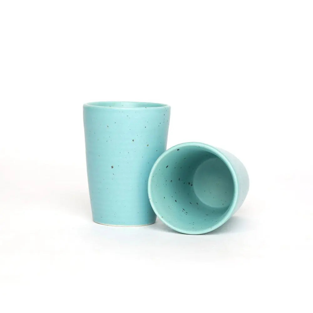 Handmade Ceramic Drinking Glass - Blue Color | Handmade Ceramic Drinking Glass - Sky Blue