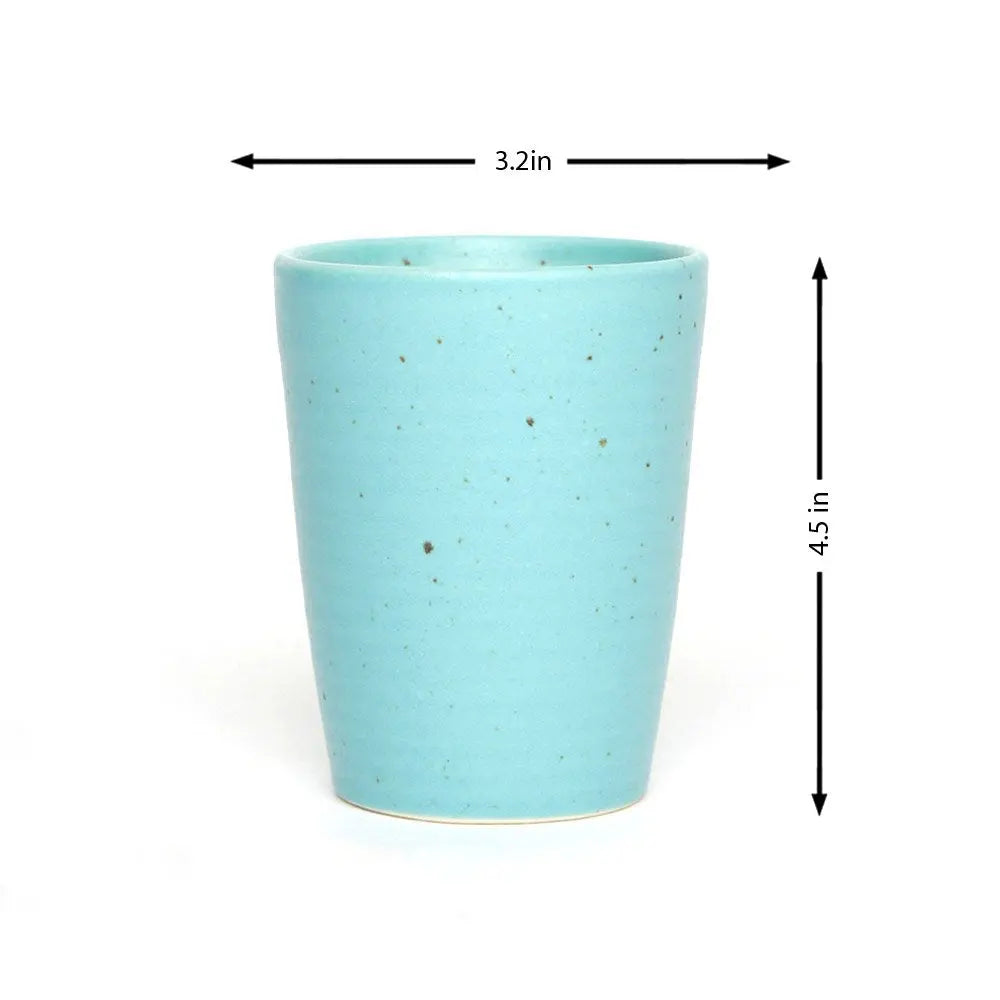 Handmade Ceramic Drinking Glass - Blue Color | Handmade Ceramic Drinking Glass - Sky Blue