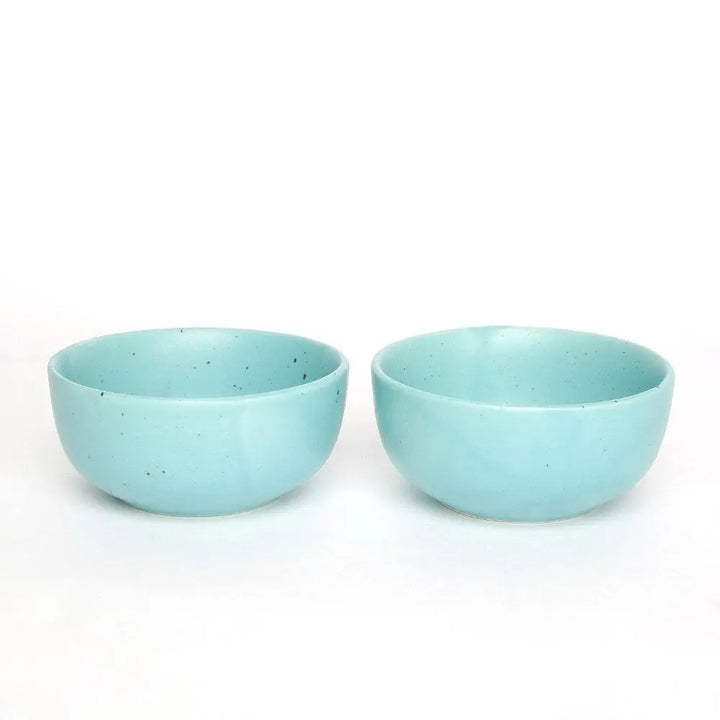 Blue Ceramic Dinner Set | Handmade Ceramic Medium Dinner Set of 12 Pcs - Pastel Blue