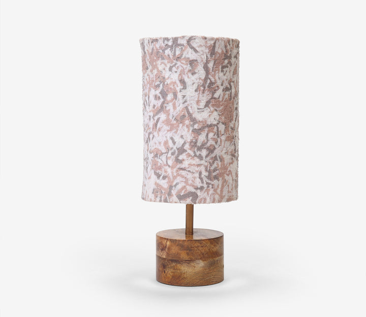 Flake Shade Wooden Table Lamp