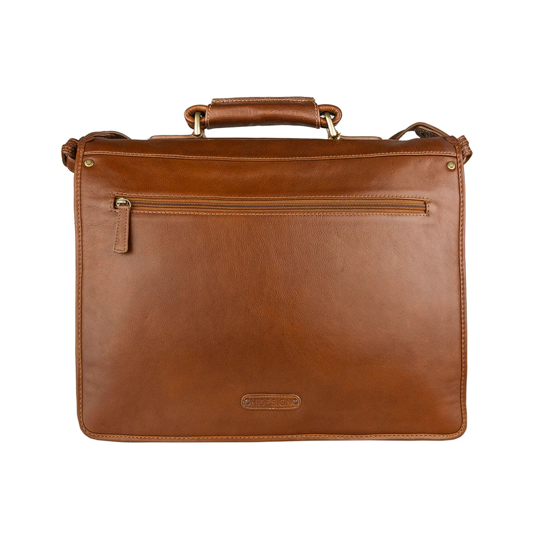 Tan Leather Business Briefcase | Classic Elegance Business Briefcase