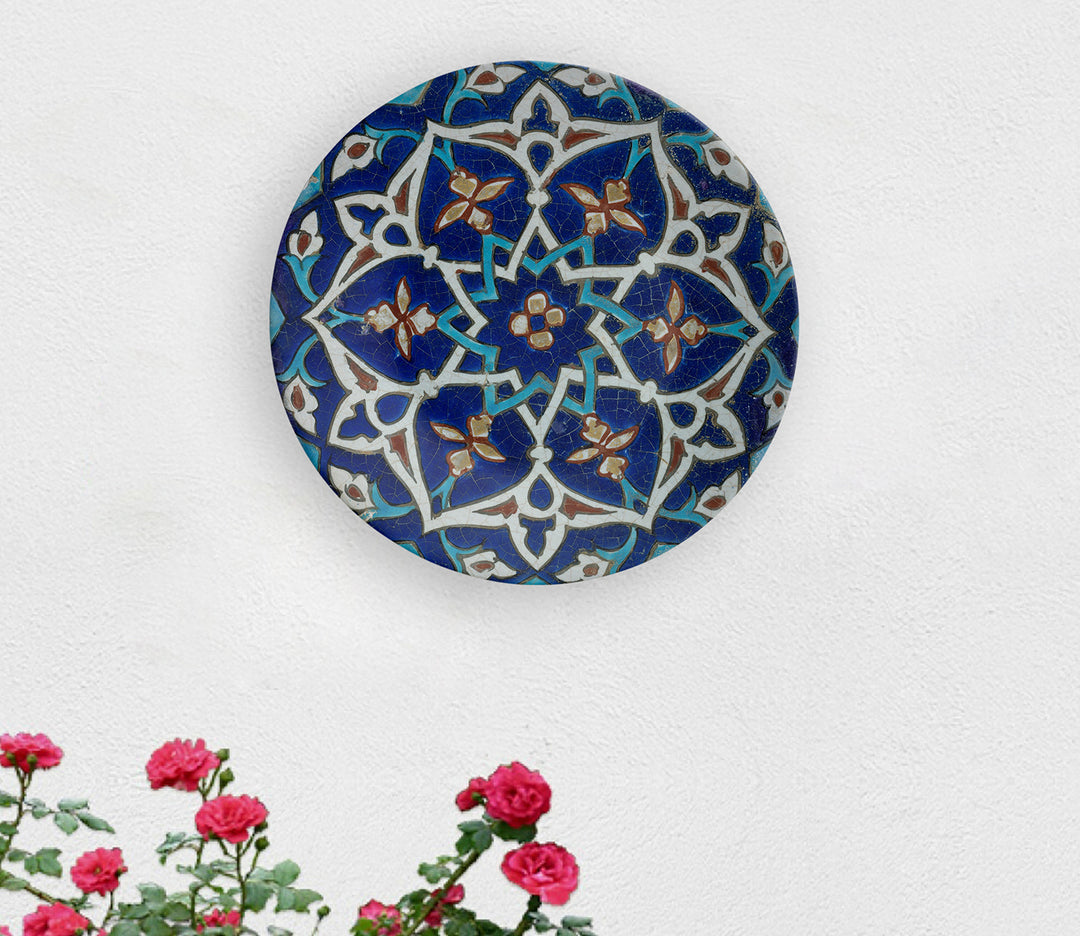 Ceramic Plate with Turkish Marble Design