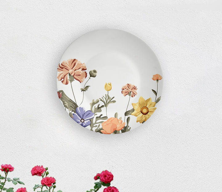 Rise Of Flower Decorative Ceramic Wall Plate