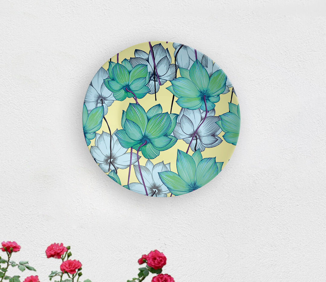 Tinge of Floral World Ceramic Decorative Wall Plate