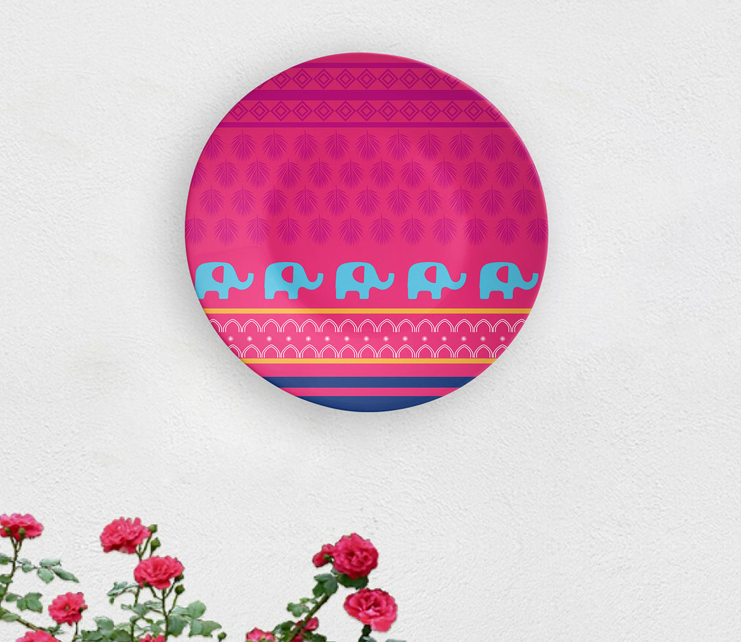 Ceramic Wall Plate with Bold Love Motif