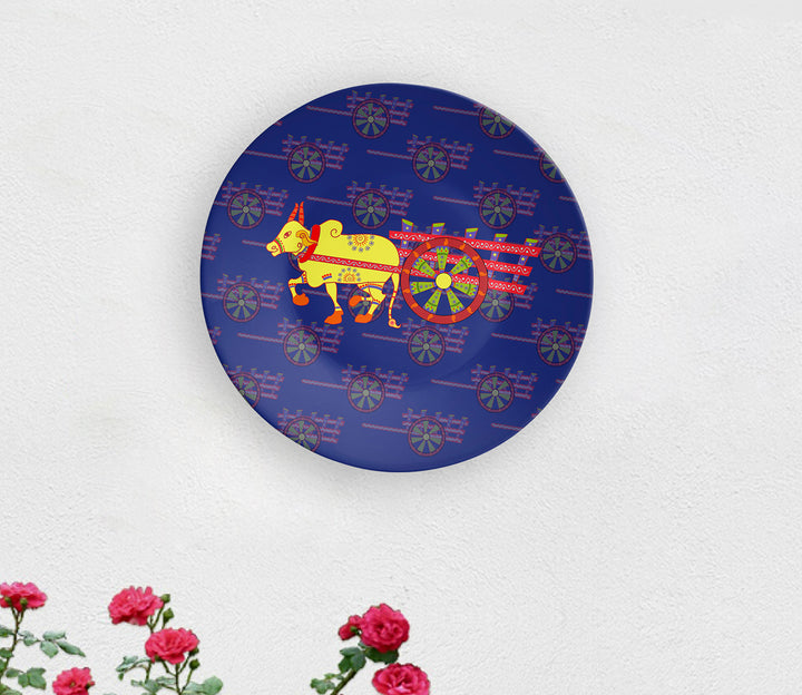 Indian Ox-Cart Ceramic Decorative Wall Plate