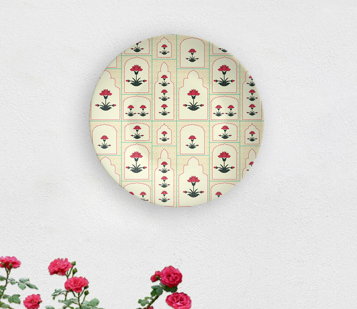 Ceramic Rain of Flowers Decorative Wall Plate