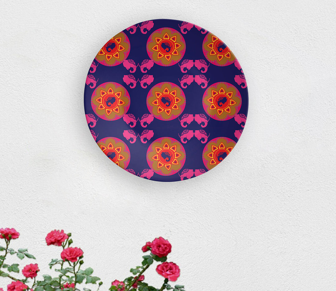 Ceramic Purple Paradise Decorative Wall Plate