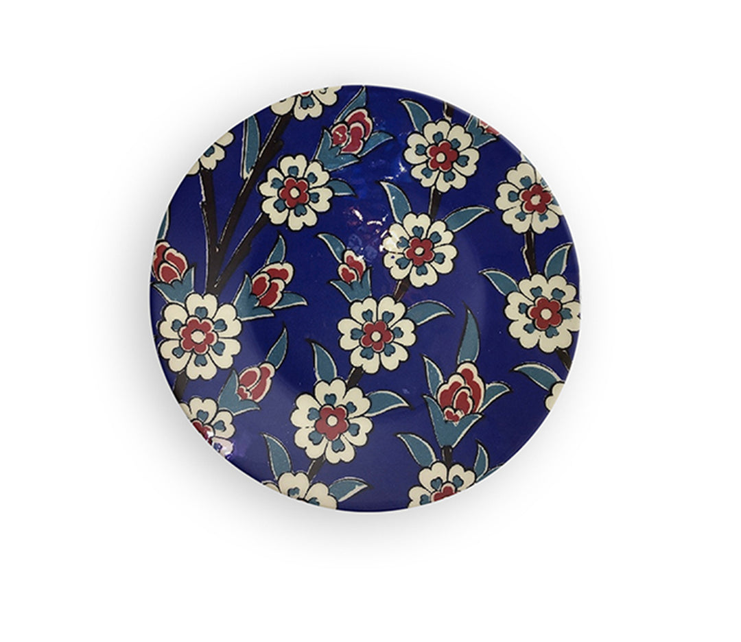 Cobalt Blue Ceramic Decorative Wall Plate
