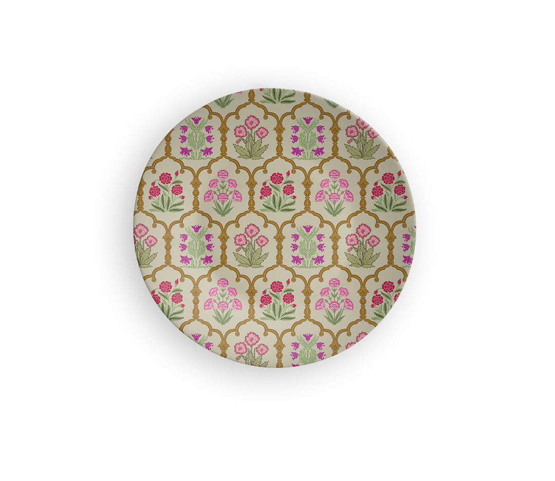 Cream Aesthetic Floral Decorative Wall Plate