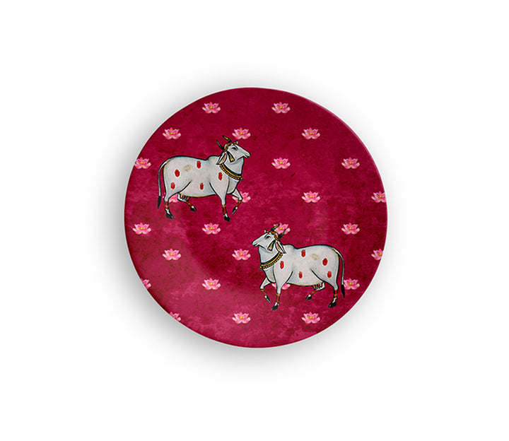 Ceramic Sacred Cow Decorative Wall Plate