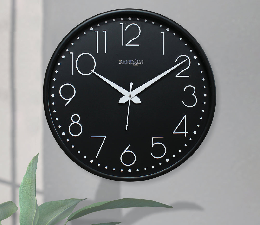 Black Analog Wall Clock