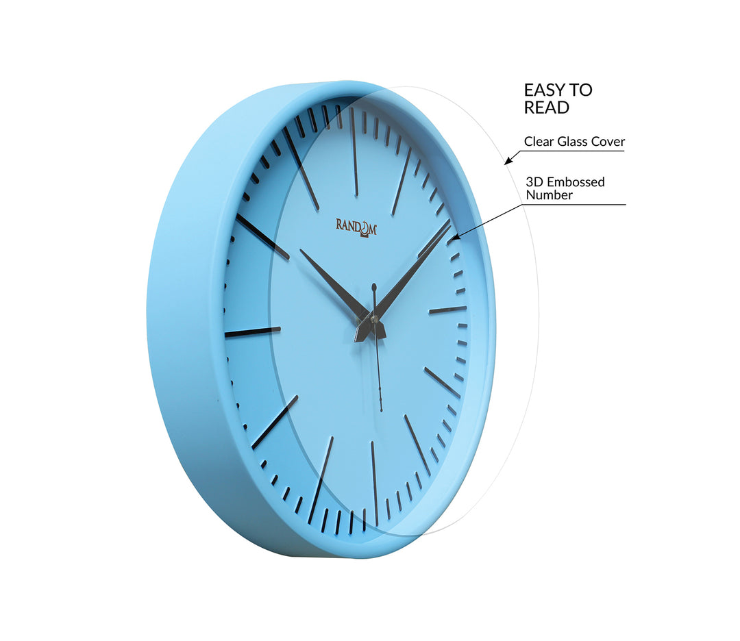 Silent Sky Blue Wall Clock