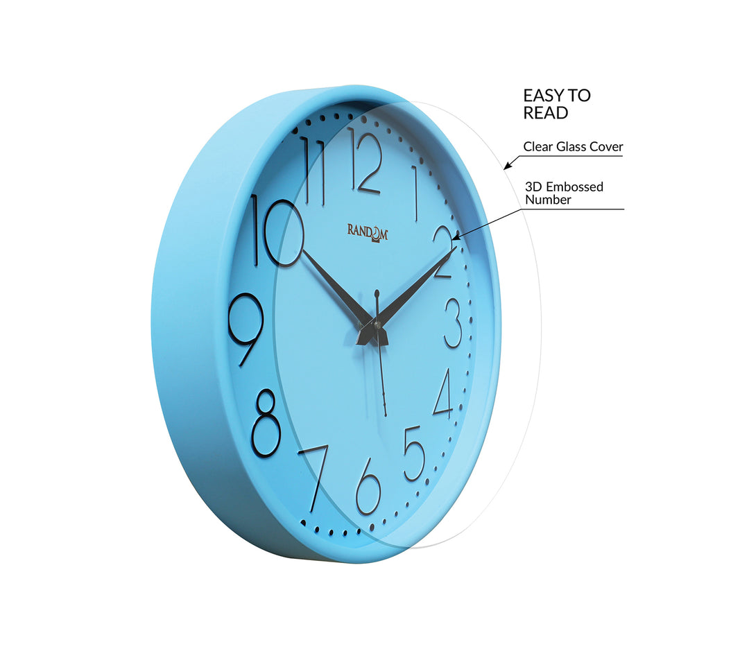 Sky Blue Quartz Wall Clock