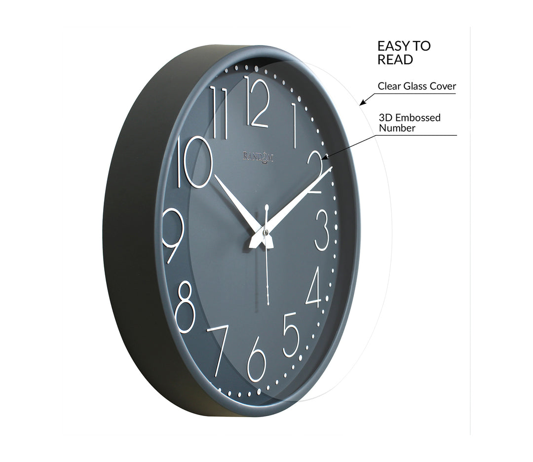 Gray Quartz Wall Clock